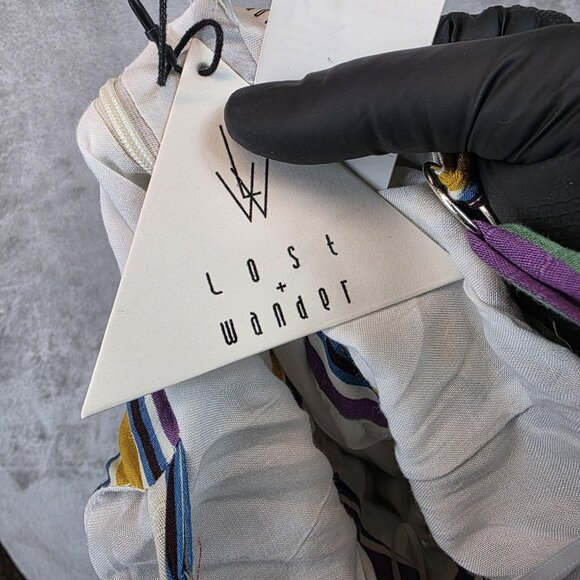 Lost + Wander Jumpsuit Womens XS Multi Stripe Wide Leg Belted Sleeveless NWT - Picture 16 of 16